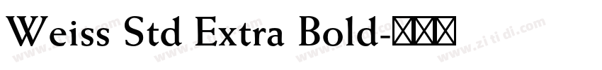 Weiss Std Extra Bold字体转换